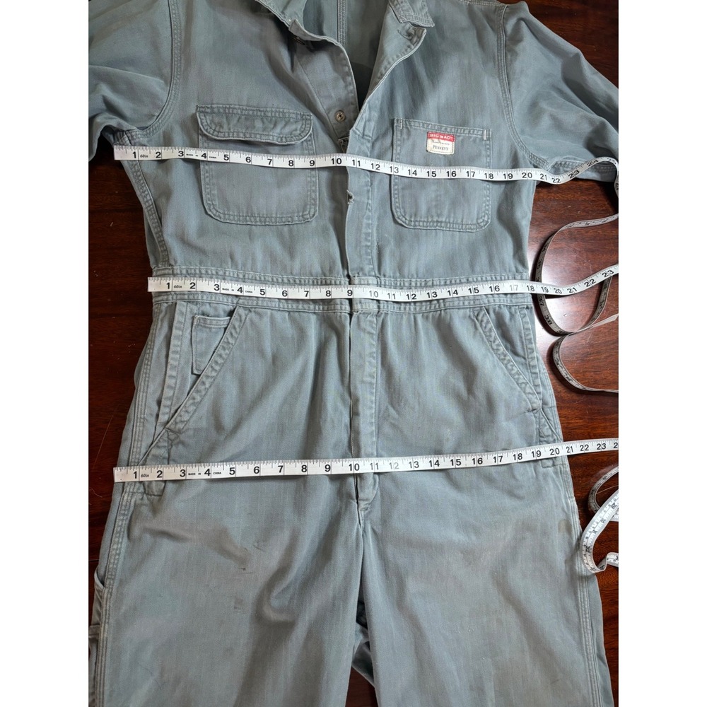 Big Mac Mens Vintage Coveralls 40R Pennys Sanforized Twill Workwear Jumpsuit - Picture 6 of 11